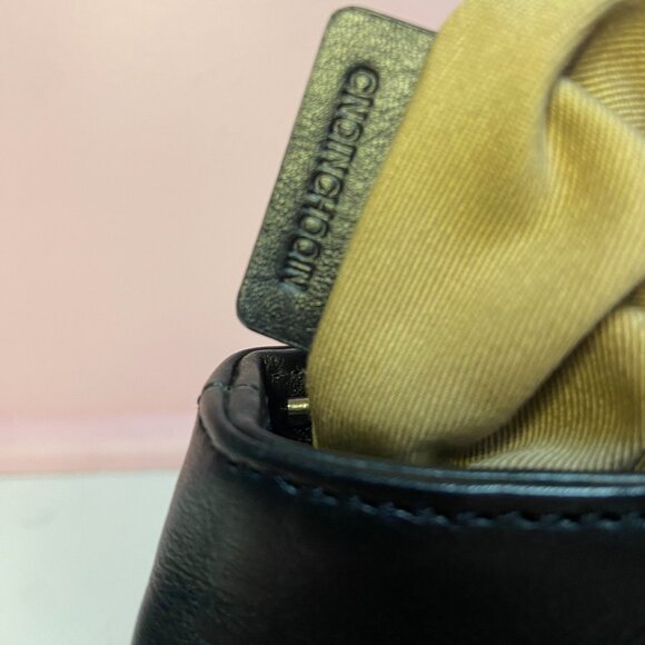 Burberry Horn Toggle Collection Handbag – House Check & Black Leather - Picture 10 of 11